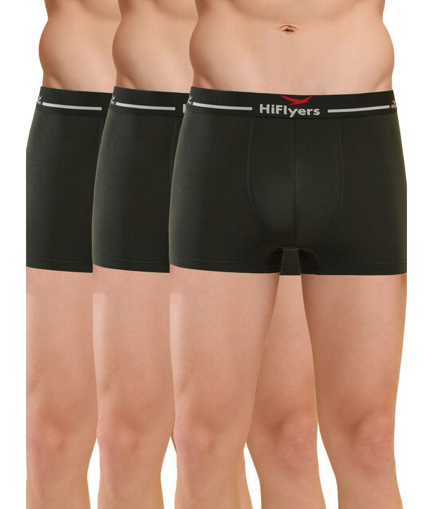     			Hiflyers Pack of 3 Modal Trunks For Men's ( Green )