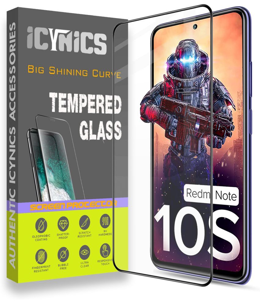     			Icynics Tempered Glass Compatible For Redmi Note 10s ( Pack of 1 )