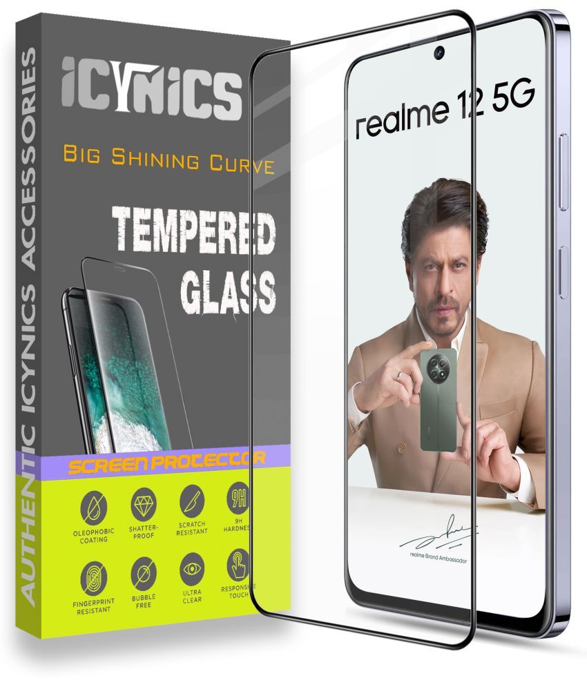     			Icynics Tempered Glass Compatible For Realme 12 5G ( Pack of 1 )