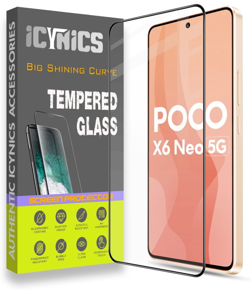     			Icynics Tempered Glass Compatible For Poco X6 Neo 5G ( Pack of 1 )