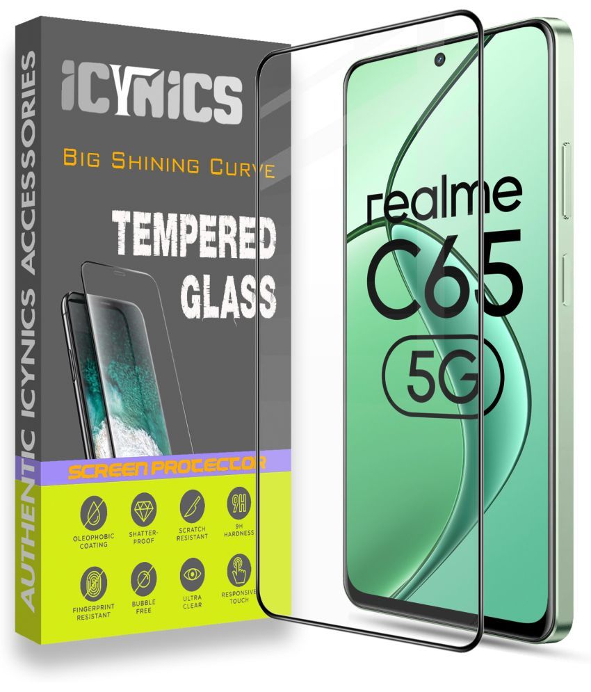     			Icynics Tempered Glass Compatible For Realme C65 5G ( Pack of 1 )