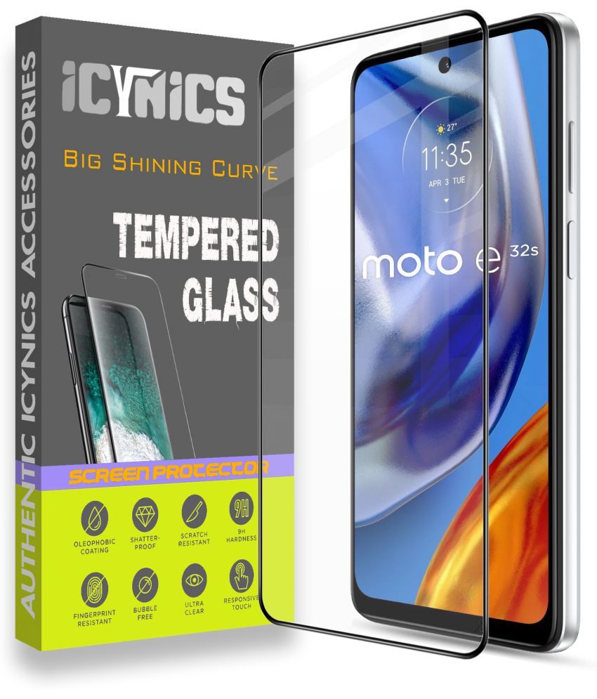     			Icynics Tempered Glass Compatible For Motorola Moto E32s ( Pack of 1 )