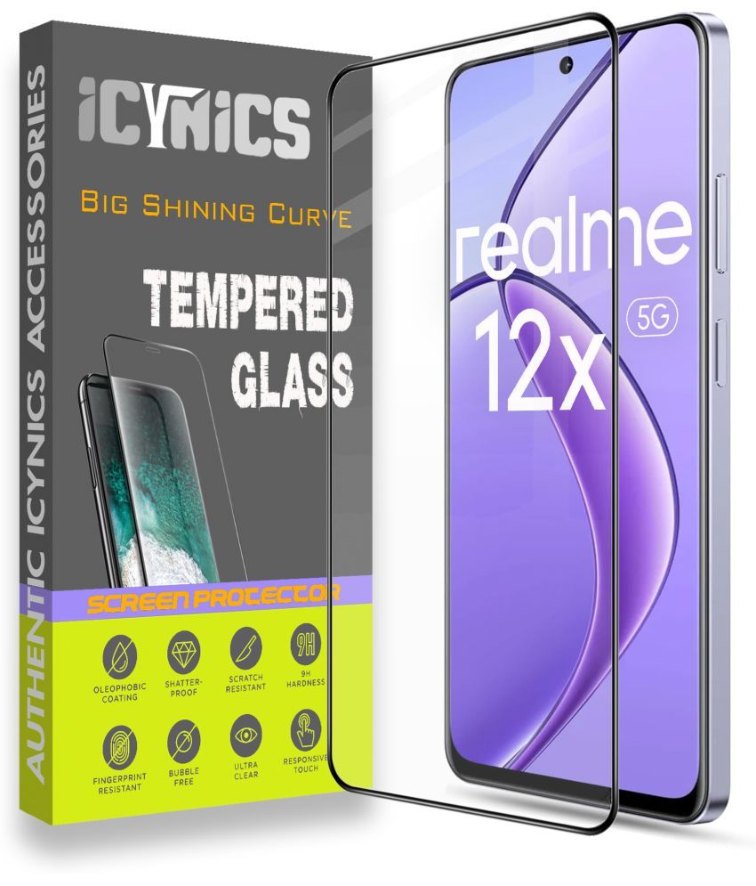     			Icynics Tempered Glass Compatible For Realme 12x 5g ( Pack of 1 )