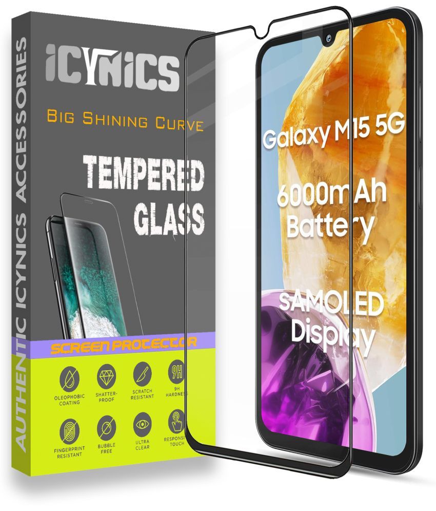     			Icynics Tempered Glass Compatible For Samsung Galaxy M15 5G ( Pack of 1 )