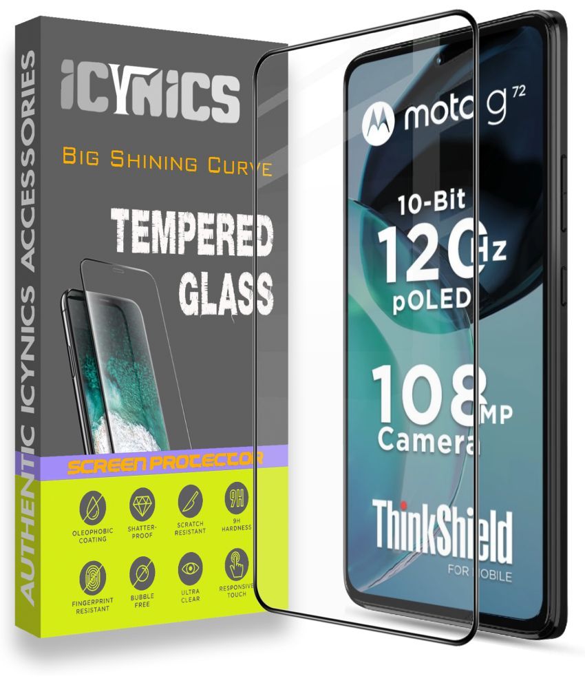     			Icynics Tempered Glass Compatible For Motorola G72 ( Pack of 1 )