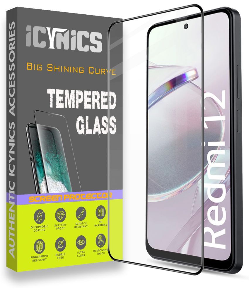     			Icynics Tempered Glass Compatible For Redmi 12 ( Pack of 1 )