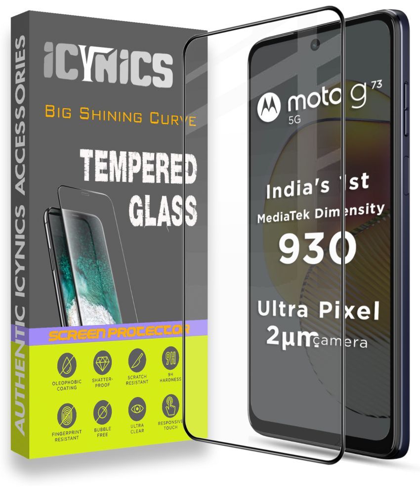     			Icynics Tempered Glass Compatible For Motorola Moto G73 ( Pack of 1 )