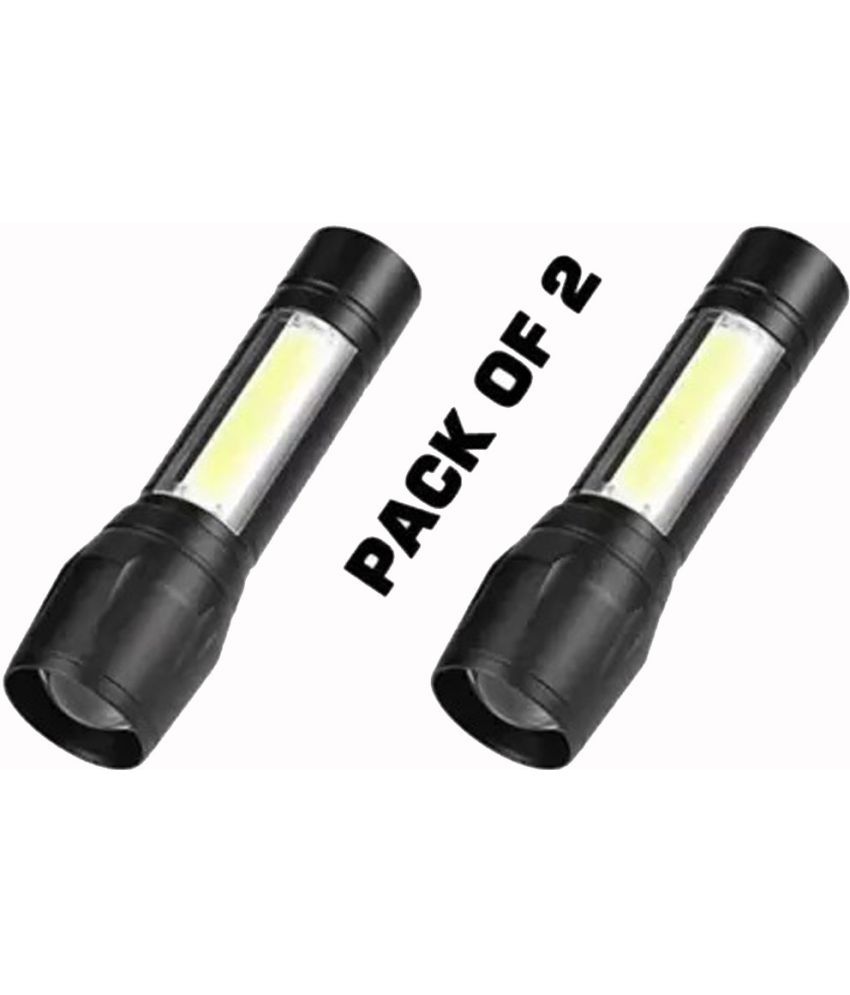     			Stylopunk - 2W Rechargeable Flashlight Torch ( Pack of 2 )