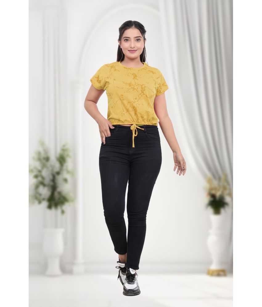     			just love Mustard Cotton Blend Women's Crop Top ( Pack of 1 )