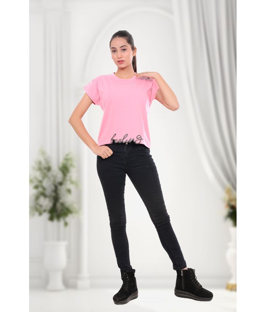     			just love Pink Cotton Blend Women's Crop Top ( Pack of 1 )