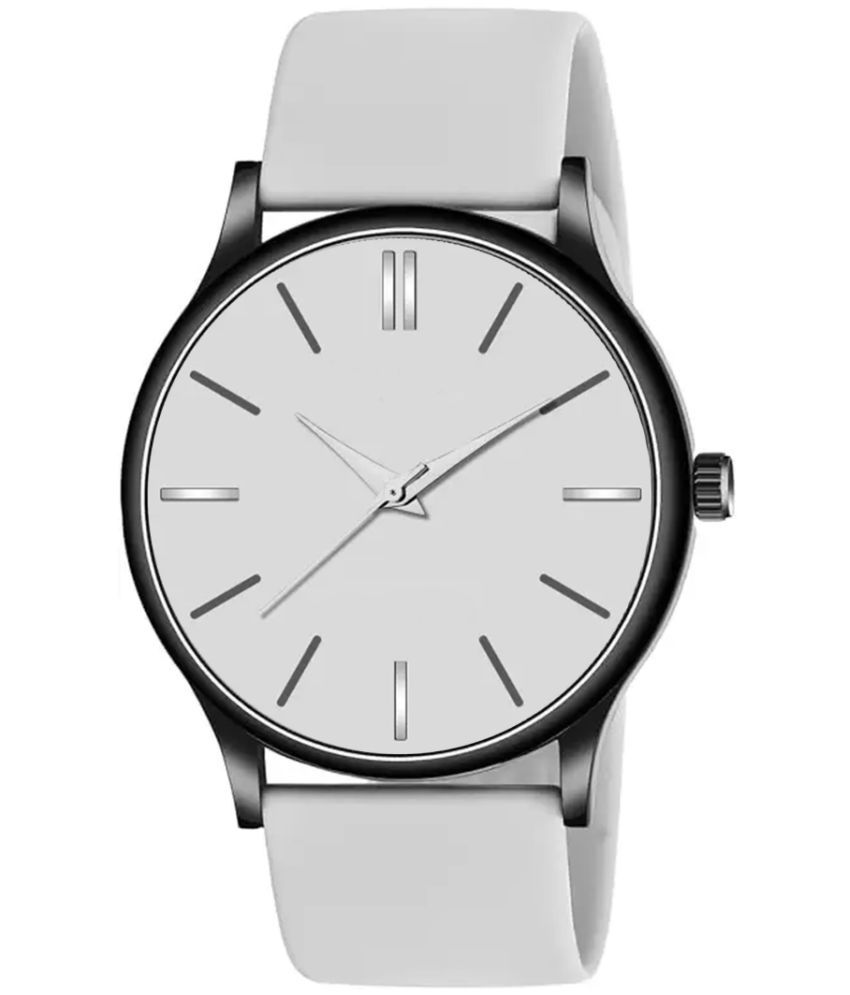     			niyatifab Light Grey Silicon Analog Men's Watch