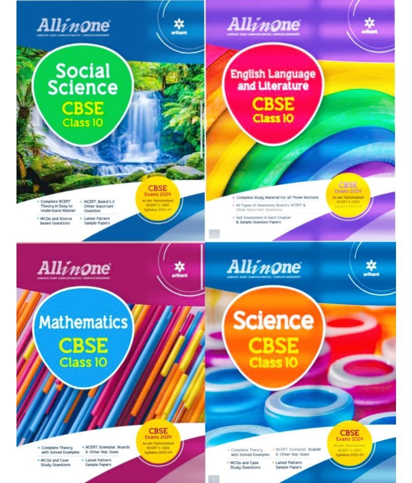     			Arihant Cbse All In One Class 10 Math Science English Soicel Science 2024