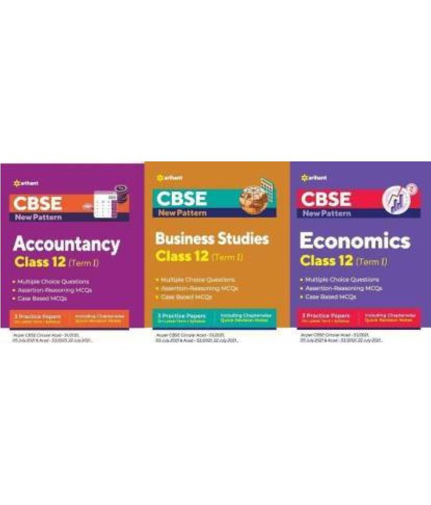     			Arihant Class 12 MCQ Term 1 Accountancy + Economics + Business Studies