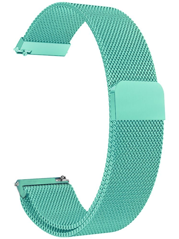     			ACM Watch Strap Magnetic 22mm compatible with Fire-Boltt Stellaris Bsw135 Smartwatch Luxury Metal Chain Band Turquoise