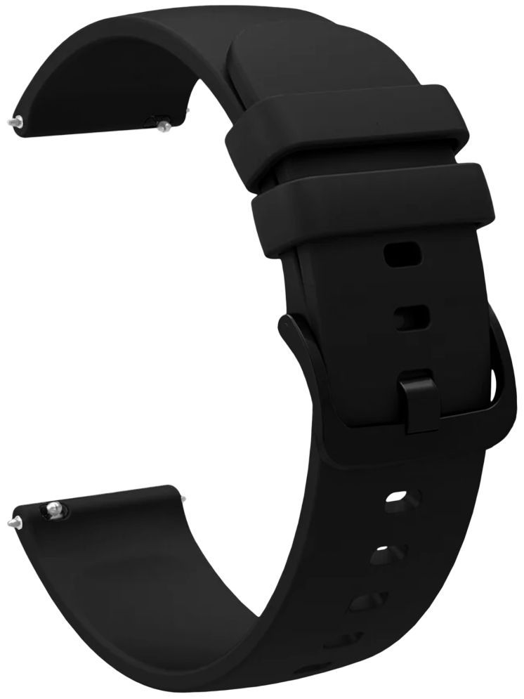     			ACM Watch Strap Silicone Belt 22mm compatible with Noise Colorfit Thrill Smartwatch Hook Band Black