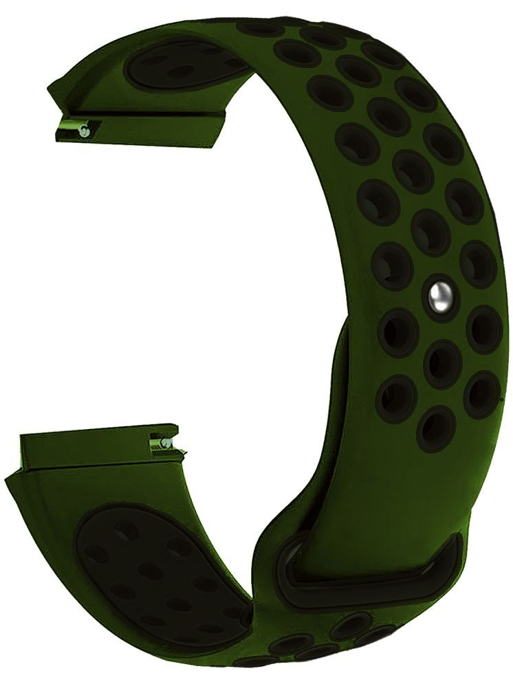     			ACM Watch Strap Silicone Belt 22mm compatible with Cellecor Twist M6 Smartwatch Sports Dot Band Olive Green with Black