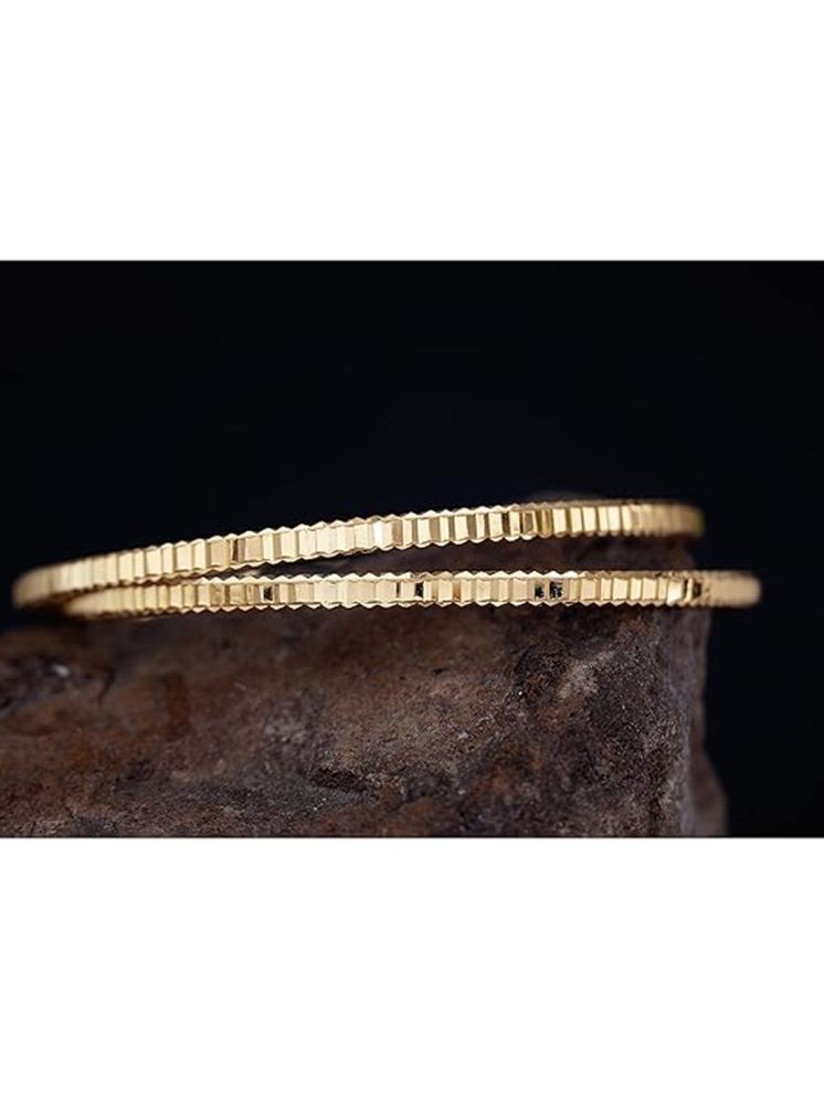     			JFL - Jewellery For Less Gold Bangle Set ( Pack of 1 )