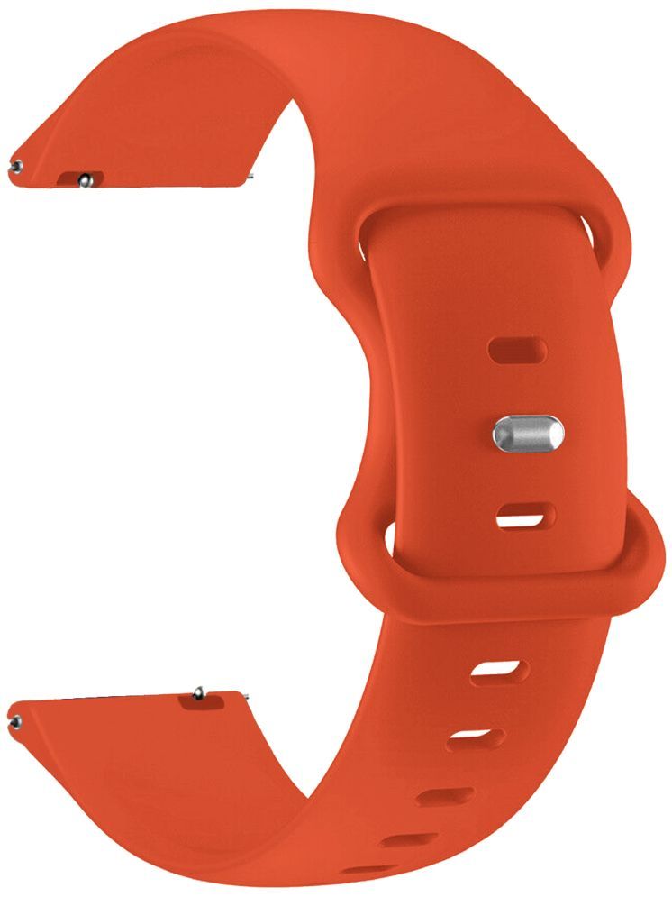     			ACM Watch Strap Silicone Belt 22mm compatible with Boat Lunar Link Smartwatch Sports Dual Closure Band Orange