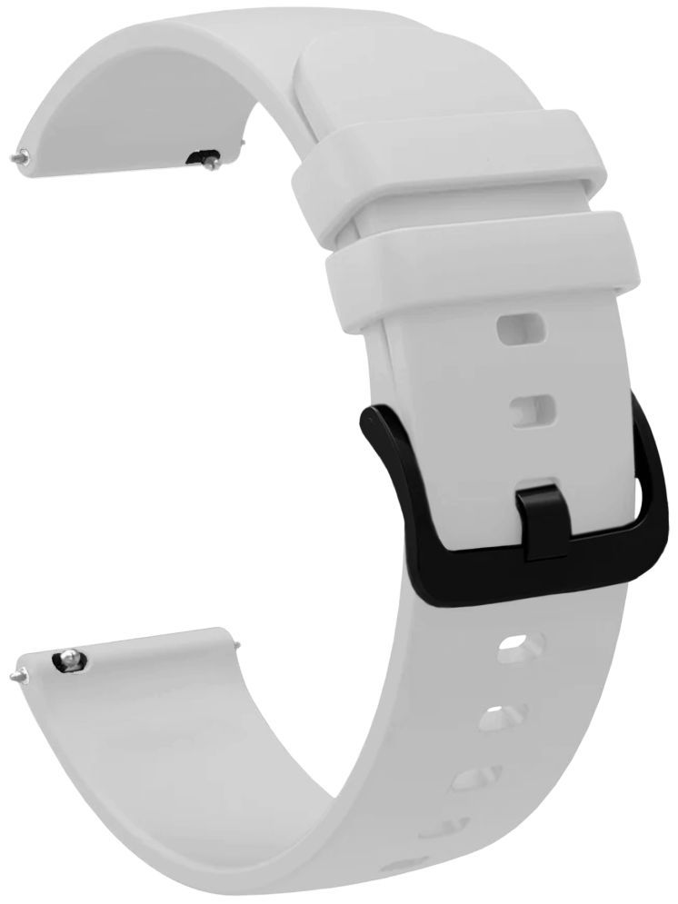     			ACM Watch Strap Silicone Belt 22mm compatible with Maxima Max Pro Coral Lite Smartwatch Hook Band White