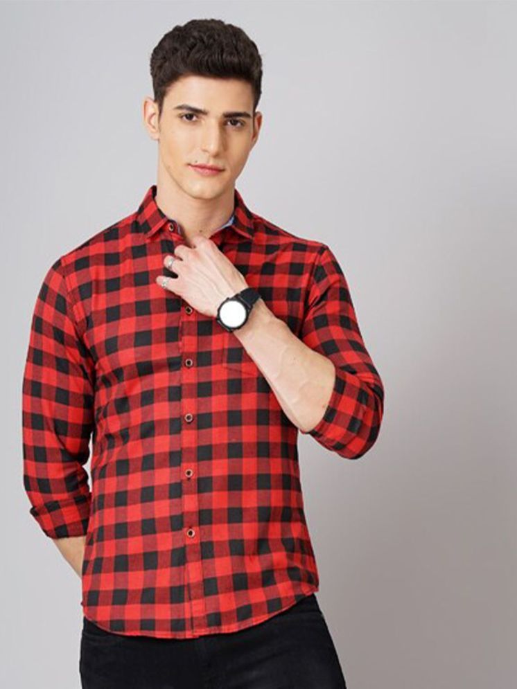     			HARDSODA Poly Cotton Regular Fit Checks Full Sleeves Men's Casual Shirt - Multicolor ( Pack of 1 )