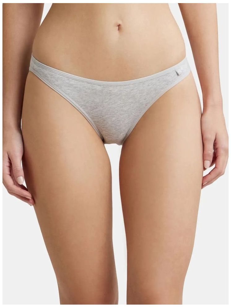     			Jockey Pack of 1 Cotton Bikini For Women ( Grey Melange )