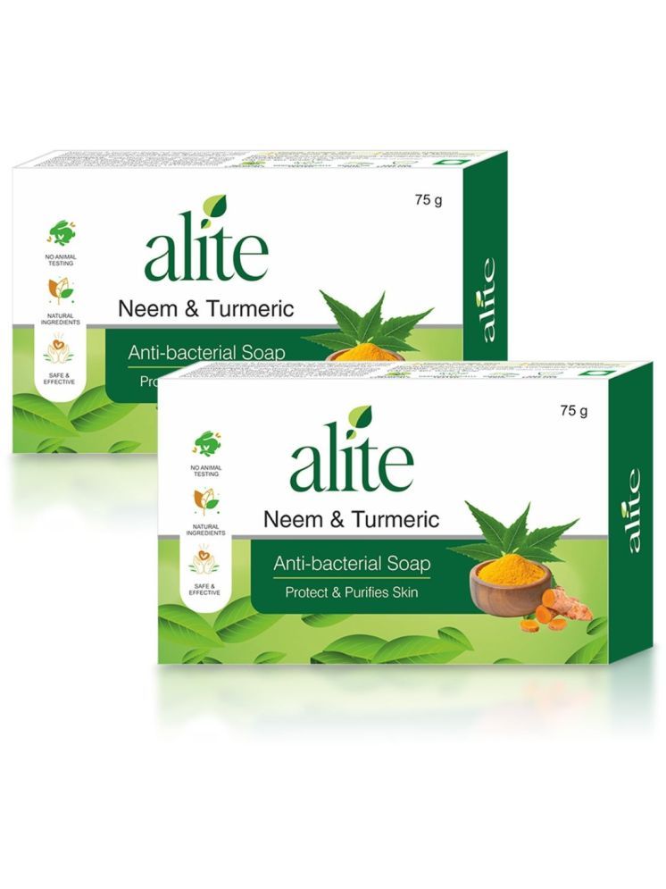     			Alite Neem & Turmeric Anti-Bacterial Soap for Acne and Clear, Healthy Skin 75g ( Pack of 2 )