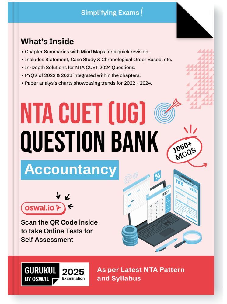     			Gurukul NTA CUET (UG) Accountancy Question Bank Exam 2025 : 1050+ MCQs, Chapter Summary with Mind Maps, 2024 Solved Paper, PYQs, Paper Analysis Charts