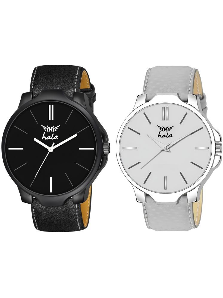     			Hala Multicolor Leather Analog Men's Watch