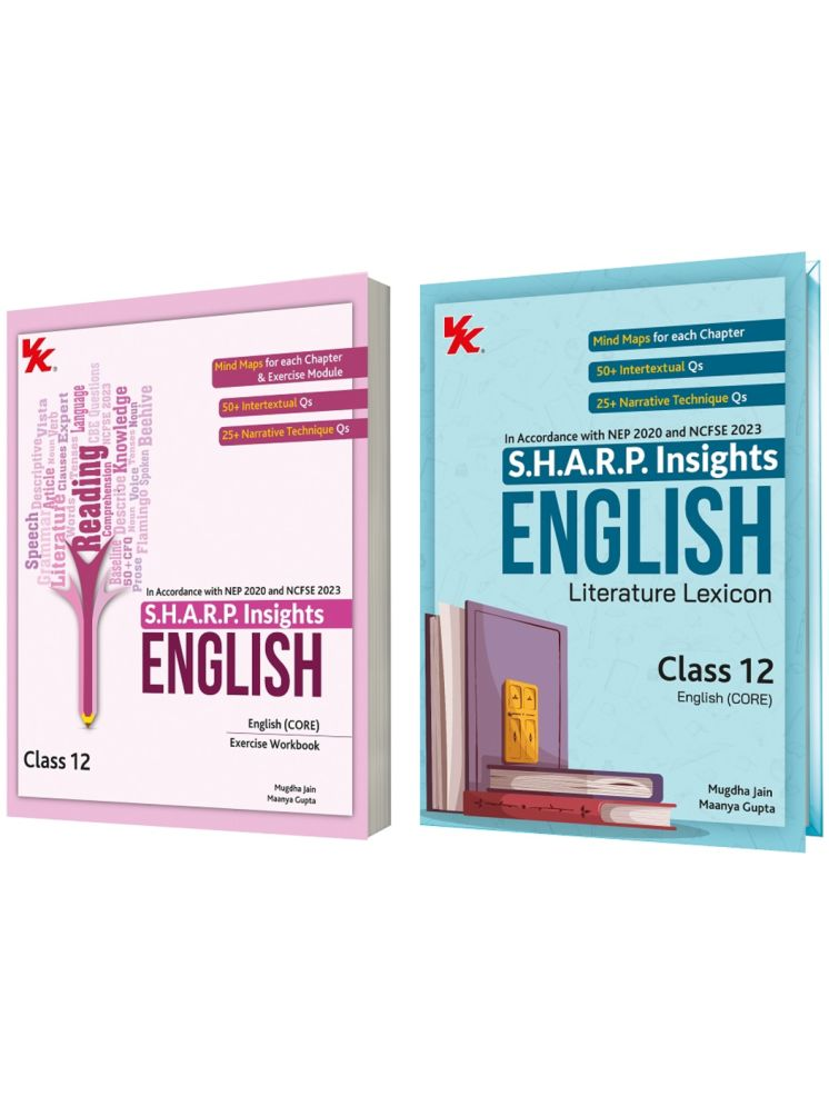     			S.H.A.R.P. Insights-CBSE Class 12 English(Core) Lit. Lexicon & Ex. Workbook(Set of 2) by Mugdha Jain(BITS Pilani, IIM-A) & Maanya Gupta(IIM-A) 2025-26