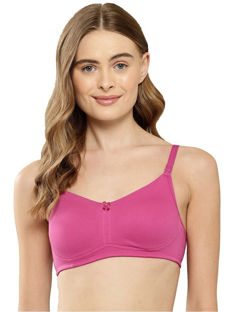     			Leading Lady Pack of 1 Cotton Non Padded T-Shirt Bra For Women ( Magenta )