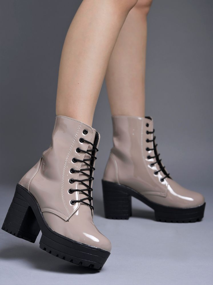     			Stylestry Light Grey Women's Ankle Length Boots