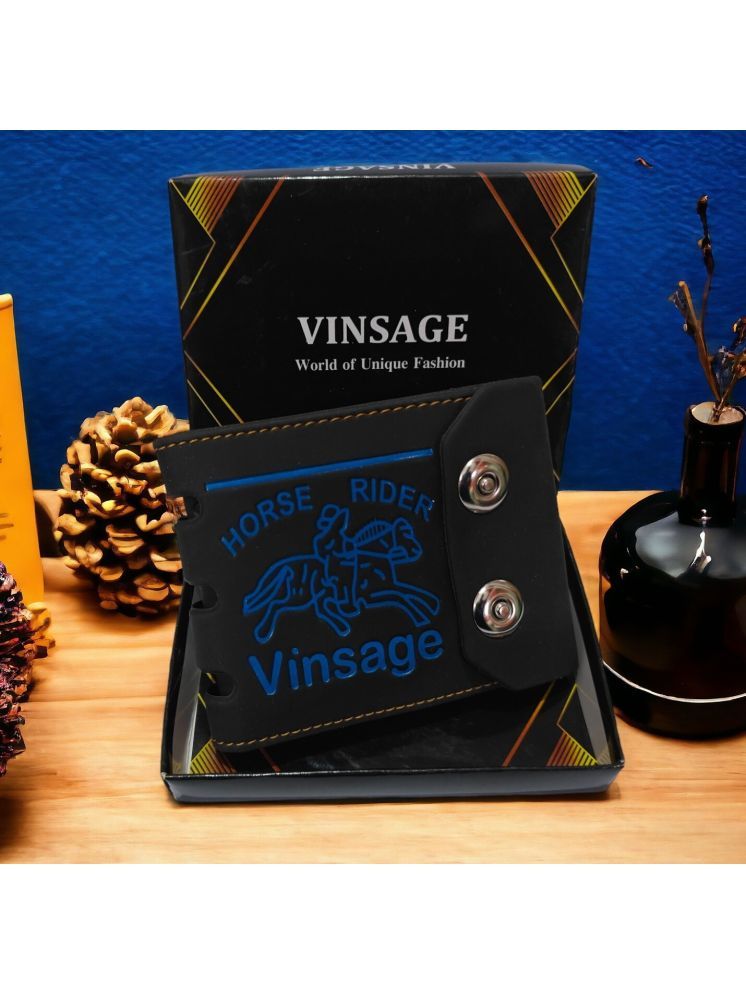     			VINSAGE Black PU Men's Anti-theft Wallet ( Pack of 1 )