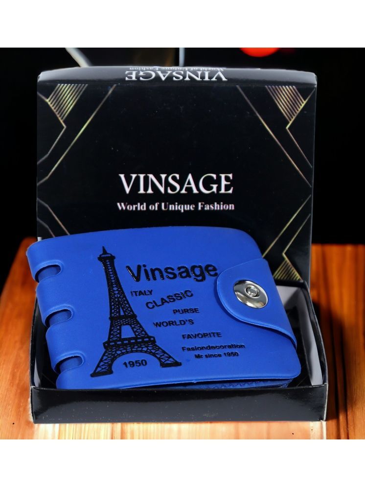     			VINSAGE Blue PU Men's Regular Wallet ( Pack of 1 )