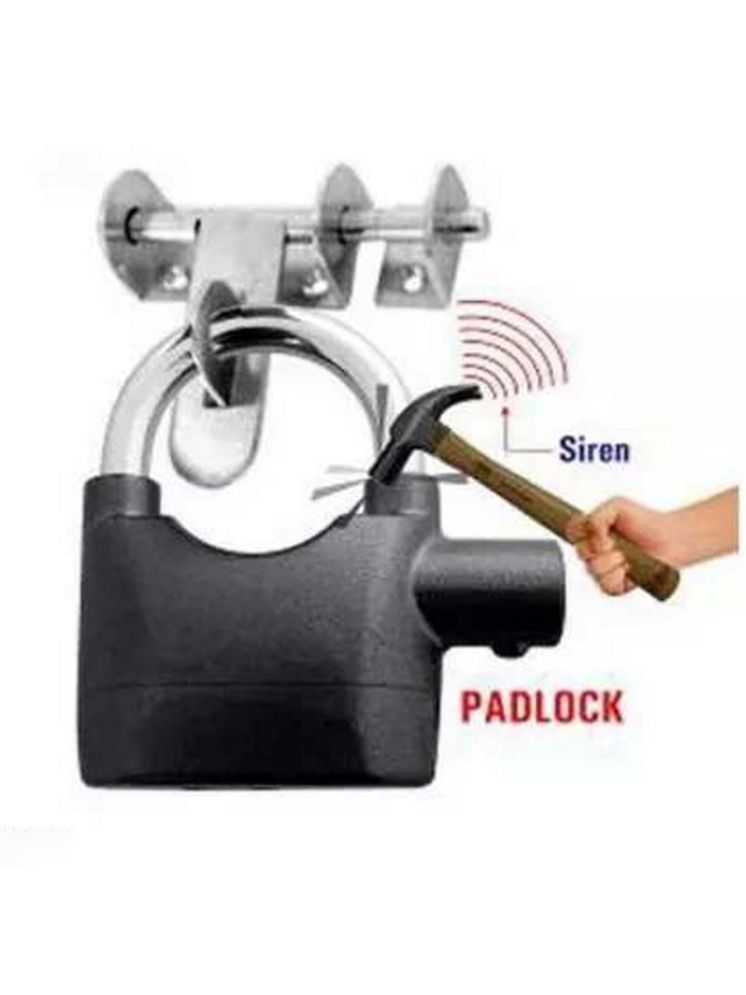     			Alarm Security Lock With Motion Sensor And 3 Keys, Metallic Finish (Black)