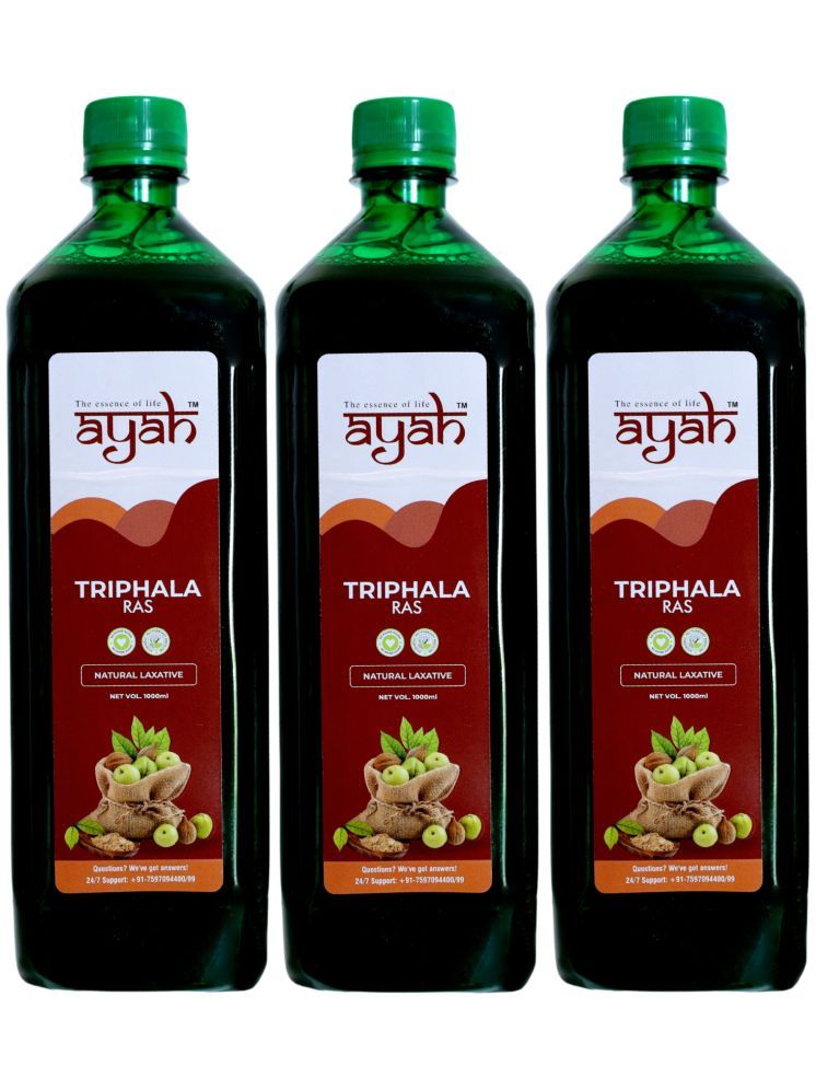     			Ayah Triphala (Amla, Haritaki, Bibhitaki) Ras / Juice - Super Saver Pack of 3