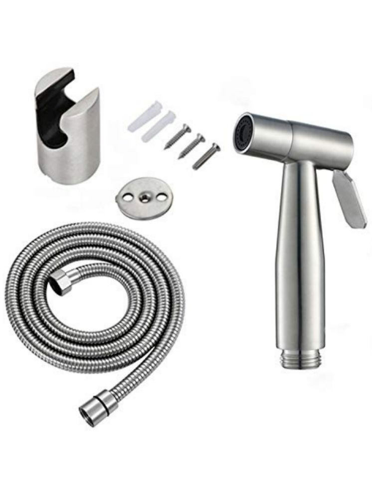     			COSWARE SS-304 Jacko Health Faucet with 1m HosePipe & Hook Stainless Steel Health Faucet (Water Sprayer)