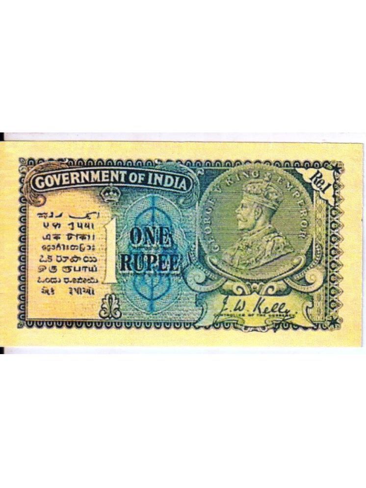     			Extreme Rare 1 Rupee 1935 Year King George V Note Signed By J W Kelly