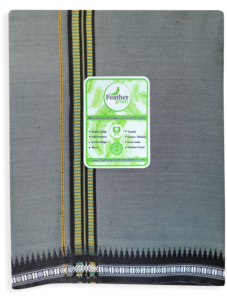     			Feather Green Cotton Men's Dhoti Stone Grey ( Pack of 1 )