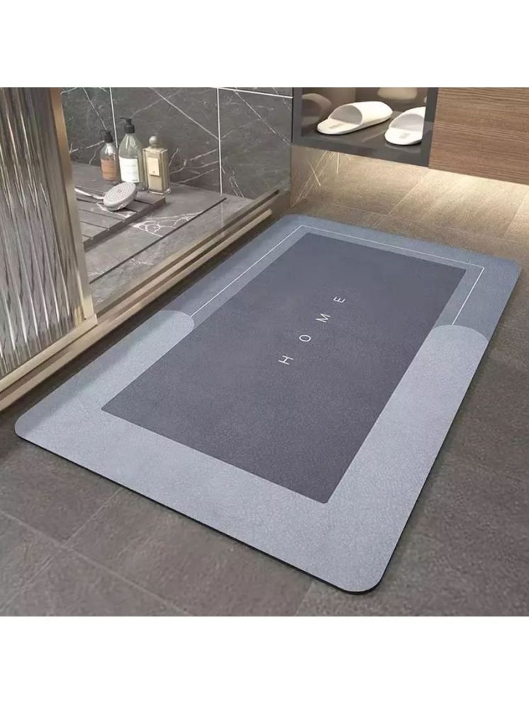     			GEEO Anti-skid Rubber Bath Mat 40x60 cm ( Pack of 1 ) - Gray