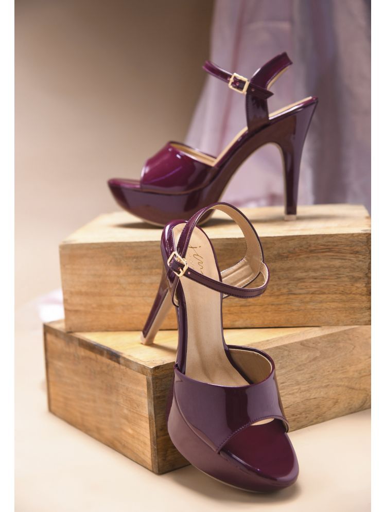     			JM Looks Wine Women's Sandal Heels