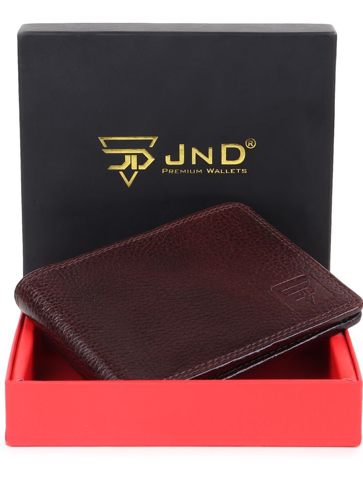     			JND Brown 100% Leather Men's Regular Wallet ( Pack of 1 )