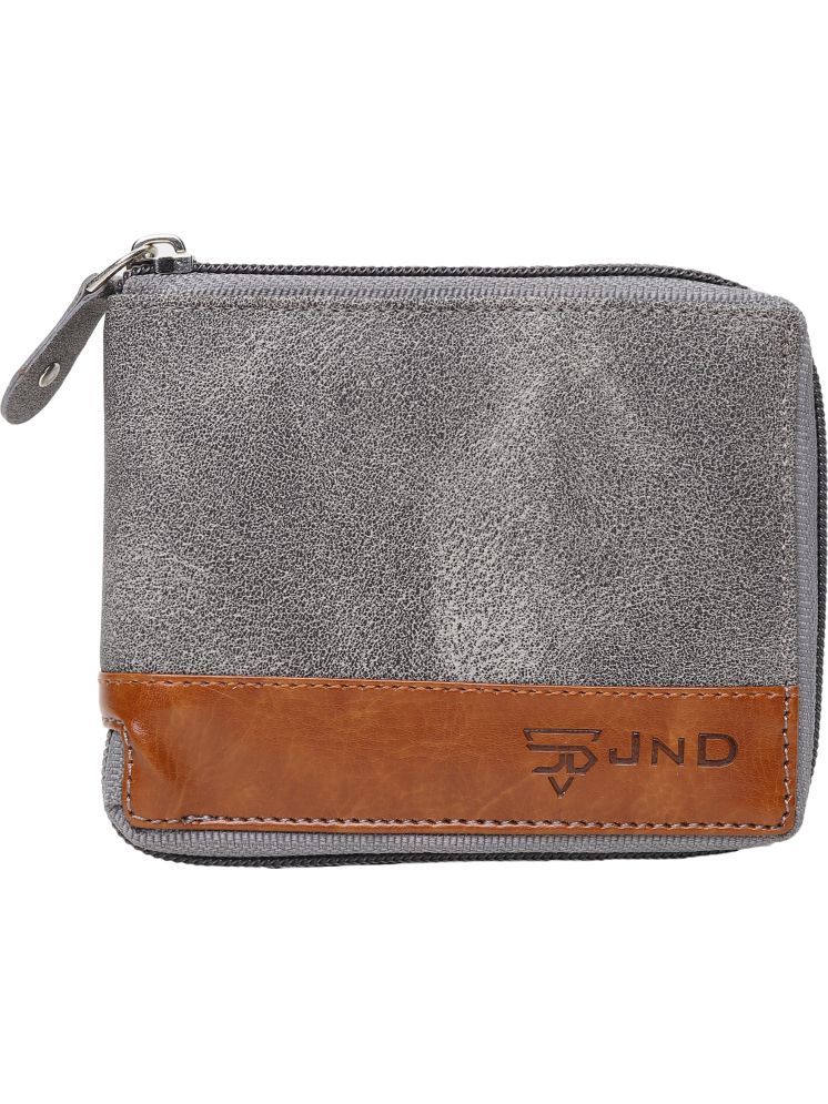     			JND Gray PU Men's Regular Wallet ( Pack of 1 )