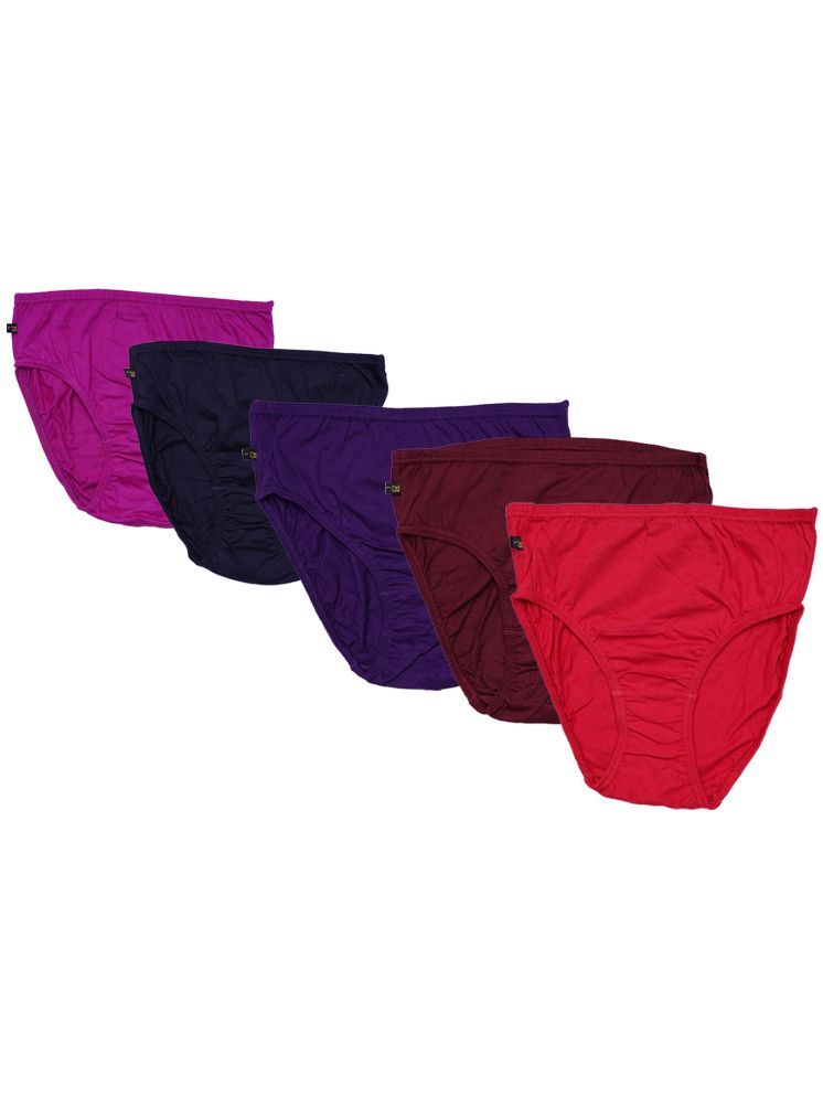     			MYLSA Pack of 5 Cotton Briefs For Women ( Multicolor1 )