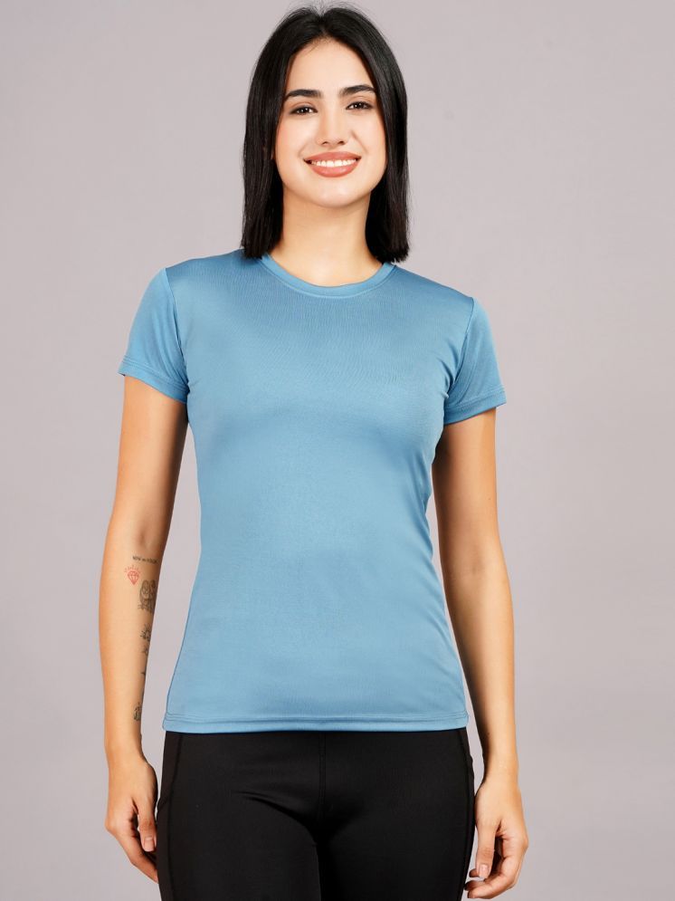     			NEVER LOSE Blue Polyester Compression - Single