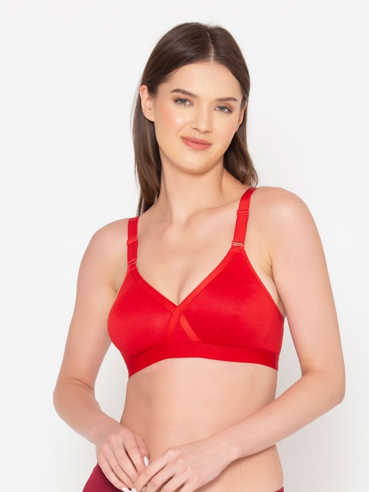     			Paris Beauty Pack of 1 Lycra Non Padded T-Shirt Bra For Women ( Red )