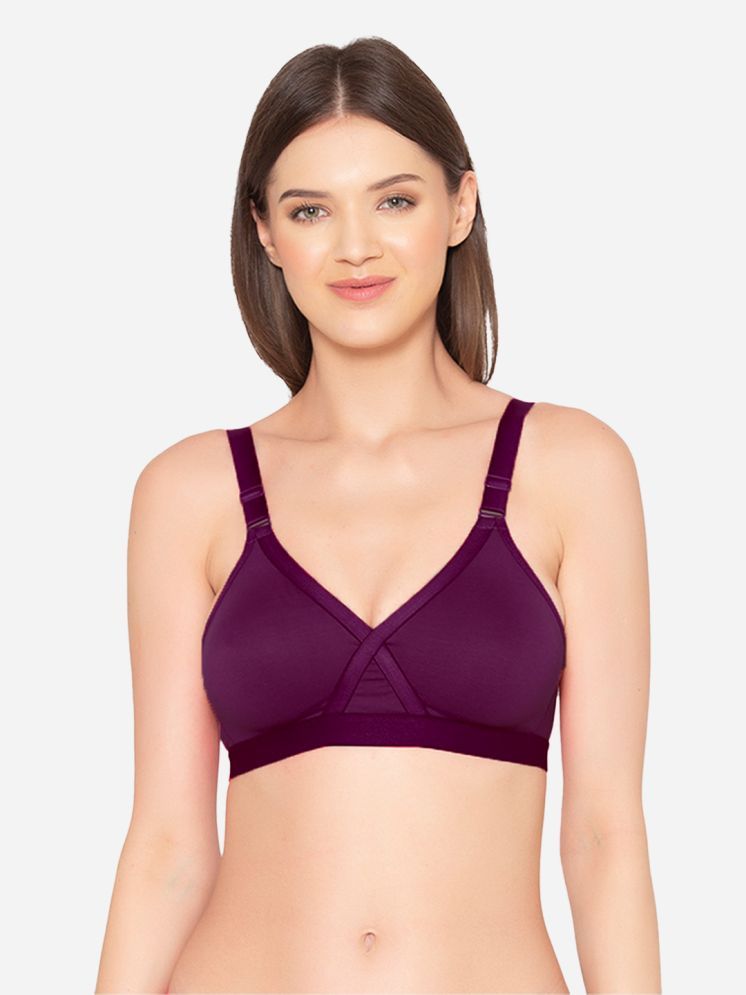     			Paris Beauty Pack of 1 Lycra Non Padded T-Shirt Bra For Women ( Purple )