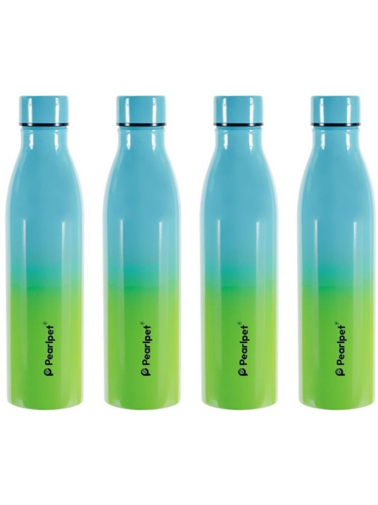     			PearlPet Swiss Aqua Green Stainless Steel Water Bottle 1000 mL ( Set of 4 )