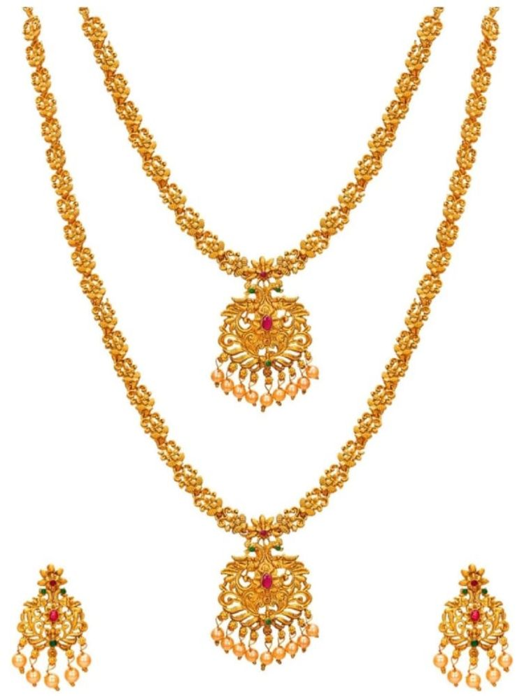     			RIENTA JWL Gold Alloy Necklace Set ( Pack of 1 )