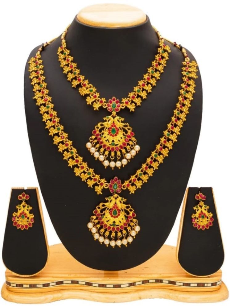     			RIENTA JWL Gold Alloy Necklace Set ( Pack of 1 )