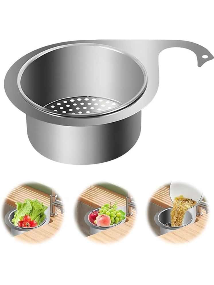     			Swan Shape Steel Sink Strainer/Multi Use Drain Rack Basket/Hanging Filtering Draining Rack for Sink Food,Vegetables,Fruits